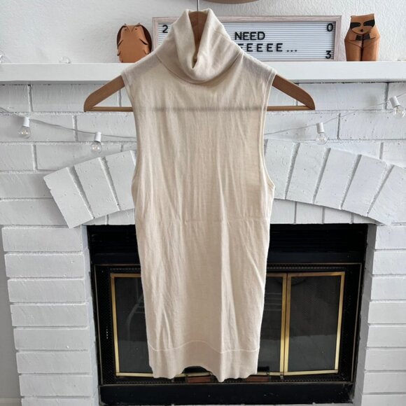 Equipment Sweaters - Equipment FEMME Cashmere Blend Turtleneck Sleeveless Sweater